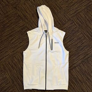 *Never Worn & Free Shipping* NWOT Hugo Boss zip up Muscle shirt with Hoodie